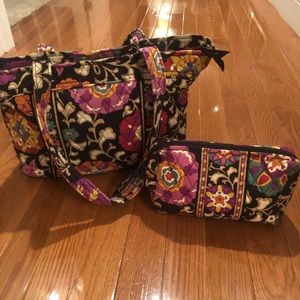 Vera Bradley Suzani Print Purse And Makeup Bag!!